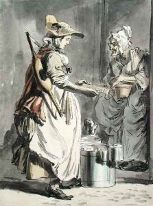 London Cries A Milkmaid, c.1759 by Paul Sandby