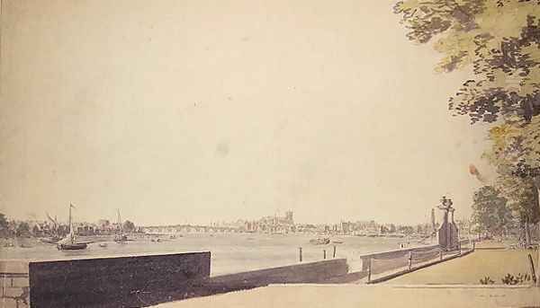 View from Somerset House Garden, looking towards Westminster Bridge, 1756 - view 1