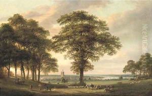 Woolwich from the Conduit Hill, the Thames estuary beyond by Paul Sandby