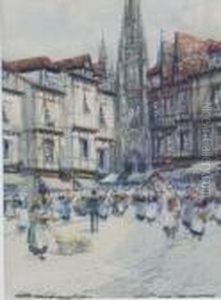 In Old Caen, Normandy by Victor Noble Rainbird