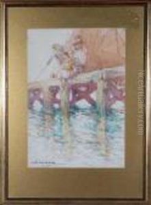 Children Fishing From A Pier