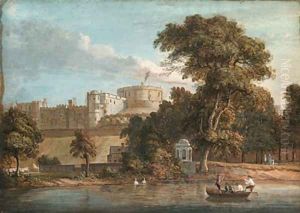 Windsor Castle, from the Thames near Romney Island, Berkshire by Paul Sandby