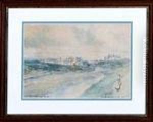 "northumberland Coast" - A View Near Seaton Sluice by Victor Noble Rainbird
