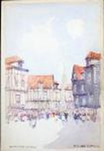 In Old Caen, Normandy by Victor Noble Rainbird