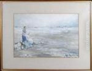 "cloches, Matin" - Two Fishergirls On A Beach "cloches, Matin" - Two Fishergirls On A Beach
