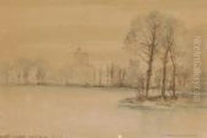 Windsor Castle From The Thames by Victor Noble Rainbird