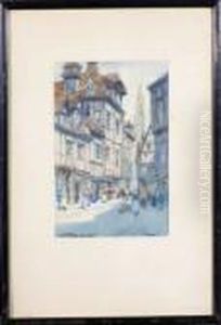 "rouen" - Signed And Inscribed. by Victor Noble Rainbird