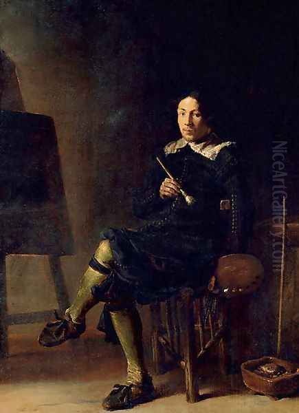 Selfportrait with Easel 1629 - view 1