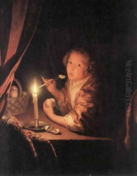 Girl Eating an Apple 1675-80 - view 1