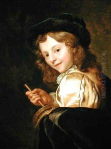 Portrait of a Boy Playing Rommelpot Portrait of a Boy Playing Rommelpot