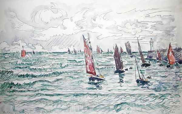 Audierne, Return of the Fishing Boats, 1930 - view 1