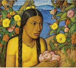 Juanita Entre Las Flores by Alfredo Ramos Martinez