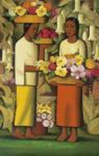 Mujeres Con Flores - view 1