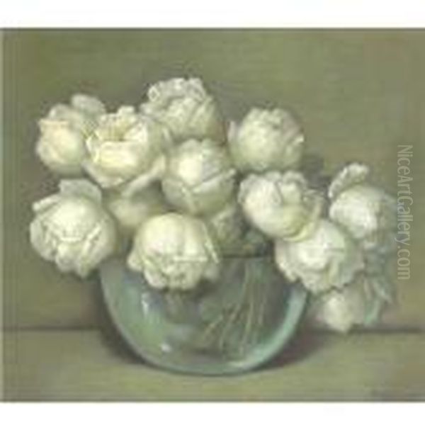 Florero Con Rosas Blancas - view 1