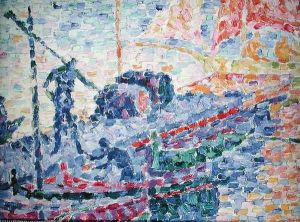 The Port of St. Tropez, c.1901 (detail) by Paul Signac