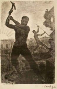 Les Démolisseurs (litography) by Paul Signac