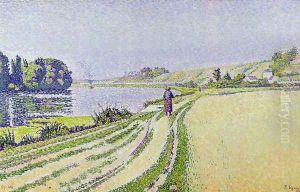 Herblay, La River by Paul Signac