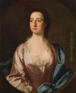Portrait Of Miss Lucy Bassett by Allan Ramsay