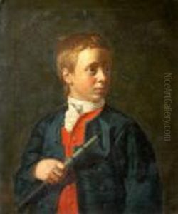 Captain William Bayne, Holding A Telescope