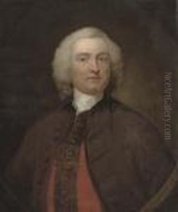 Portrait Of A Gentleman
Traditionally Identified As Sir John Campbell, 4th Duke Of Argyll
(c.1693-1770), Half-length, In A Brown Coat And Red Waistcoat, Feigned
Oval by Allan Ramsay