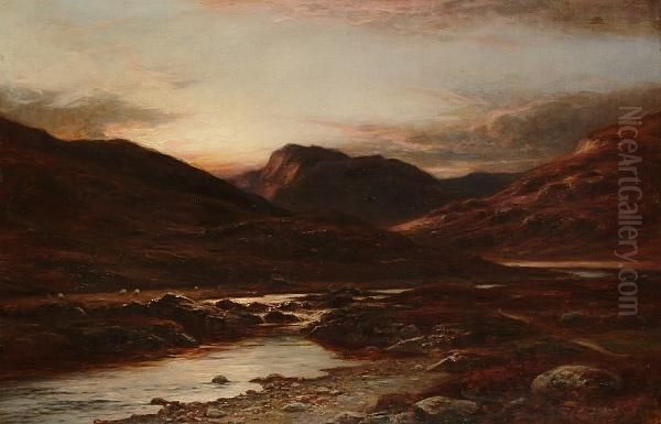 An Extensive Highland Landscape At Dusk - view 1