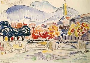 Le Paillon, Nice, 1921 by Paul Signac