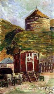 Gypsies at Port-en-Bessin, 1883 by Paul Signac