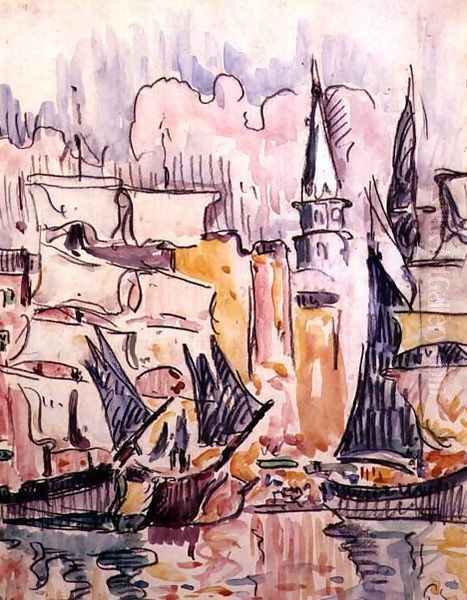 Sailing Boats in a Port - view 1