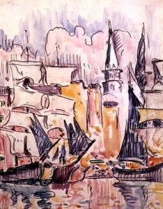 Sailing Boats in a Port by Paul Signac