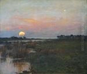 Zachod Slonca Nad Rozlewiskiem by Jozef Rapacki