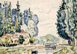 The Blue Poplars, 1903 by Paul Signac