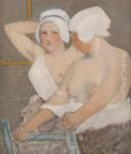 Les Deux Hollandaises Et Allegorie by Armand Rassenfosse