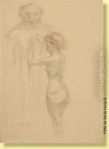 Faune Et Nymphe by Armand Rassenfosse