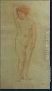 Nu Aux Bras Leves by Armand Rassenfosse