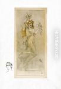 < Danseuse >. by Armand Rassenfosse