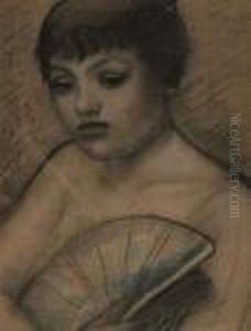 Femme A L'eventail (1914)
Crayon Gras Et Fusain Sur Carton by Armand Rassenfosse
