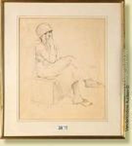 Hiercheuse Assise, Encre Et Lavis Sur Papier Hiercheuse Assise, Encre Et Lavis Sur Papier