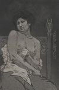 Sitzender Weiblicher Halbakt by Armand Rassenfosse
