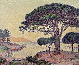 Umbrella Pines at Caroubiers, 1898 by Paul Signac