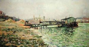 The Seine at Quai St. Bernard, c.1886 by Paul Signac