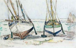 Fishing boats, Lomalo by Paul Signac