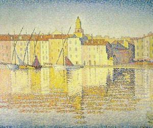 Houses in the Port of Saint-Tropez by Paul Signac