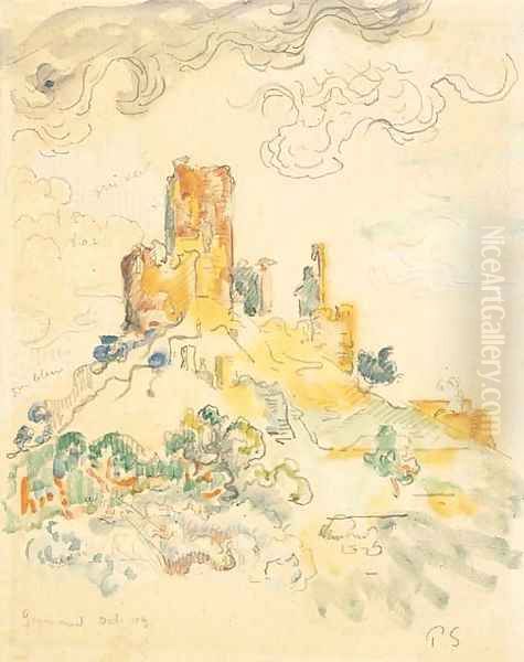 Le chateau de Grimaud - view 1