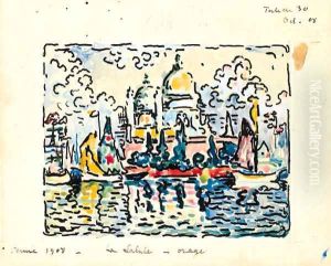 Venice - La Salute - orage by Paul Signac