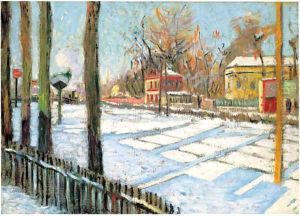 La Neige, Bois-Colombes by Paul Signac