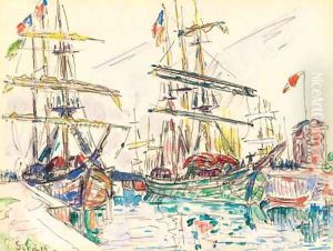 Bateaux au port by Paul Signac