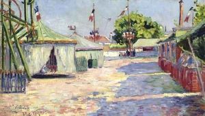 La fete d'Asnieres by Paul Signac