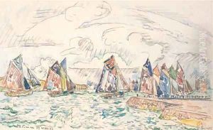Voiliers à Audierne by Paul Signac
