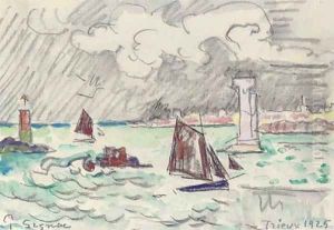 Vue du Trieux by Paul Signac