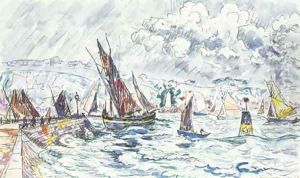Retour de peche à Concarneau by Paul Signac